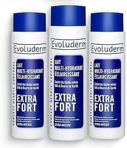 EVOLUDERM – Lait Multi-Hydratant Éclaircissant Extra Fort – 500 ml – Ingrédients d’Origine Naturelle – Végan – Fabrication Française – Lot de 3 x 500 ml