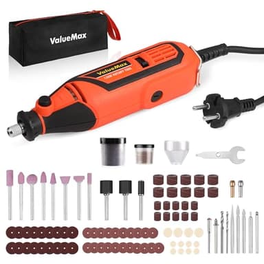 ValueMax Outil Rotatif Multifonction 130W avec 120 Accessoires, 5 Vitesses Variables 35000 tr/min, Mini Ponceuse Electrique pour Découper Poncer Percer Polir Graver Meuler