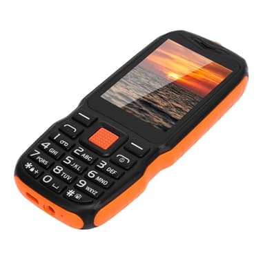 WOHPNLE Téléphone Portable Senior, téléphone débloqué 2 G avec écran HD 2,6 Pouces, téléphone muet Double SIM avec Son Clair 0,13 MP avec Lampe de Poche d'éclairage d'urgence pour (Orange)