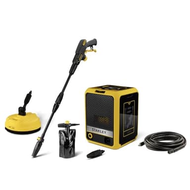 Stanley SXPW19CP Nettoyeur Haute Pression, Compact, pour la Voiture et l’extérieur de la Maison, avec autolaveuse, 1900 W, 150 Bar, 460 l/h.