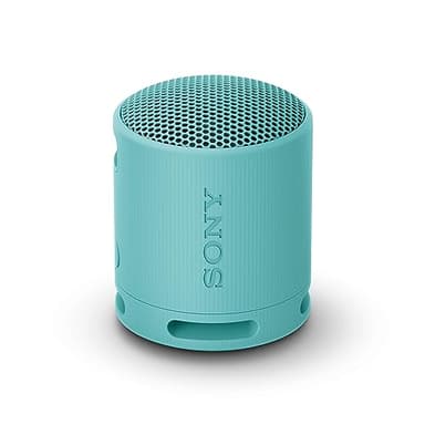 Sony SRS-XB100 - Enceinte sans Fil Bluetooth, Portable, légère, compacte, Durable, IP67, étanche à l'eau et à la poussière, Batterie 16H, dragonne Polyvalente, appels Mains Libres, Bleu Mers du Sud