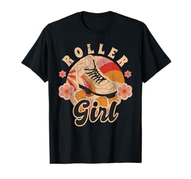 Roller Girl Patins à roulettes drôles rétro années 70 Derby pour femmes et enfants T-Shirt