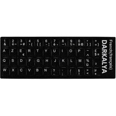 Autocollants Clavier Azerty Français – Stickers Universels pour Pc, Ordinateur Portable & Macbook – Réparez Vos Touches Facilement
