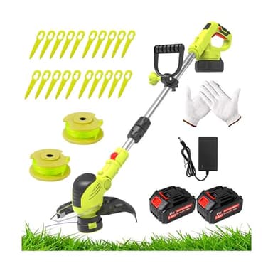 Coupe- sans Fil Coupe Bordure sans Fil avec Batterie Débroussailleuse à Batterie électrique sans Fil Tête Réglable et Poignée Télescopique pour Pelouse Jardin Terrain Agricole