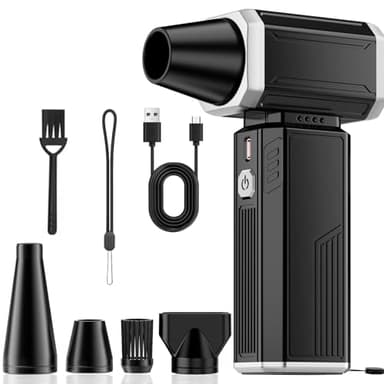 Souffleur Air Comprimé,180000 TR/Min Dépoussiérants Puissants électrique Batterie de Grande Capacité Air Duster Nettoyage PC Air Comprimé pour Nettoyage Ordinateur Clavier Électronique Maison
