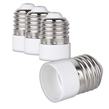 kwmobile 4x adaptateur de douille - Convertisseur de douilles E27 vers E14 - Adaptateur de support de lampe culot E14 pour ampoule LED halogène