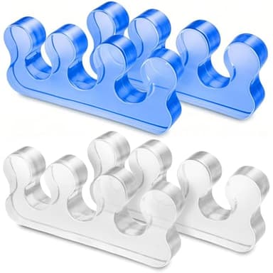 iLamvie 4pcs Séparateurs D'orteils Pédicure,Ecarteur Orteil,Separateur Orteil,Séparateurs D'ongles Lavables Répétables,Separateur Orteil Vernis Pour Application De Vernis À Ongles