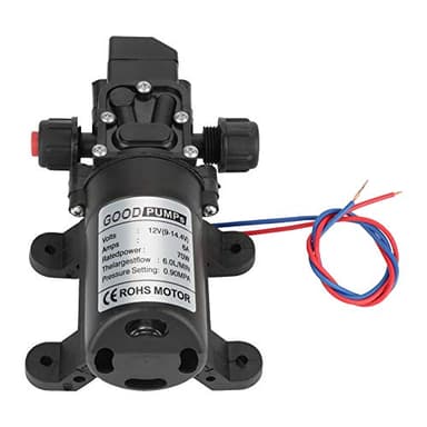 Pompe à Eau Auto-Amorçante, DC 12V 0.9Mpa 6L/Min Pompe à Haute Pression de l'Eau du Diaphragme 70W - pour Camping-car, Bateau, Jardin