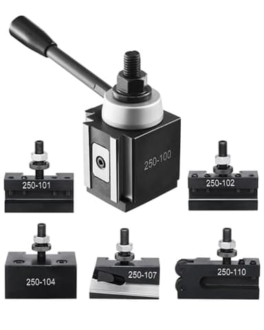 VEVOR Ensemble de poteaux d'outil à changement rapide, 6 pcs, porte-outil de tour, poteau d'outil de type cale et accessoires, pour mini-tour 152,4-305 mm et tour à métaux, matériau en acier durable