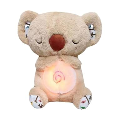Loutre Qui Respire Koala Qui Respire pour Adulte – Peluche Lumineuse avec Musique Apaisante et Lumière Douce sur Le Ventre, Compagnon de Sommeil Anti-Stress Idéal pour Soulager l'Anxiété 2026