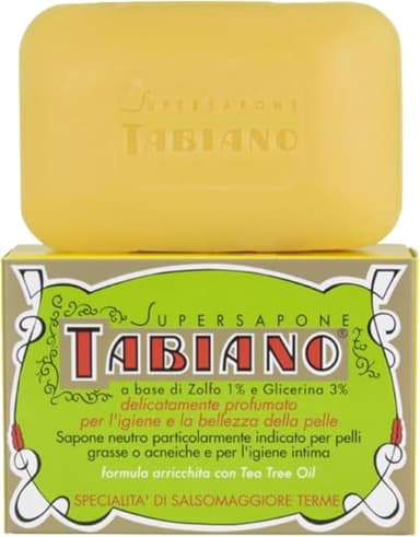 Tabiano - Savon Au Soufre - Super Savon Anti Acné Avec 1% De Soufre Et 3% De La Glycérine