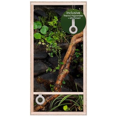Repiterra Terrarium Reptiles & Batraciens En Bois OSB , Facile à Monter, Vivarium avec Aération Sur Les Côtés – 60x120x60cm