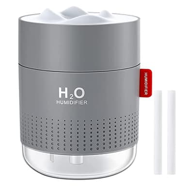 Humidificateur d'Air, 500ml Silencieux Humidificateurs Ultrasonique à Brume 2 Modes de Brume avec LED Arrêt Automatique sans Eau pour Le Maison Bureau Salon Chambre de Bébé Enfants