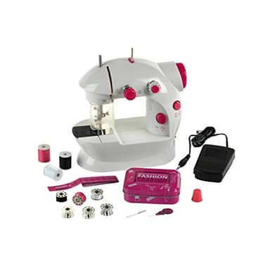 Theo Klein 7901 Machine à coudre pour enfants | Avec pédale, à 2 vitesses et avec beaucoup d'accessoires | Fonctionnement à piles ou manuel | Dimensions : 19,5 cm x 12,5 cm x 20 cm | Jouet pour enfants à partir de 8 ans