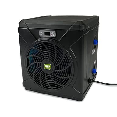 EXIT TOYS Pompe à Chaleur pour Piscine - Commande Digitale - Pompe à Chaleur Économique en Énergie - Eau de Piscine Chaude - Facile à Connecter - 10m3 (2,5kW) - Noir