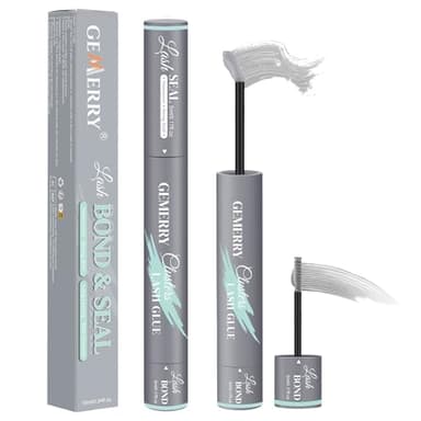 GEMERRY Bond and Seal 10ML Colle Faux Cils Colle Extension Cils Waterproof Eyelash Extension Glue for Individual Cluster Eyelashes (Gris)