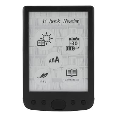 BK6025 EPAPER Lecteur, Lecteur de Livre électronique Portable avec écran d'encre de 6 Pouces, Ajustement de Tailles de Police, Livres Audio, Appareils de Liseuse pour Les Yeux (8G)
