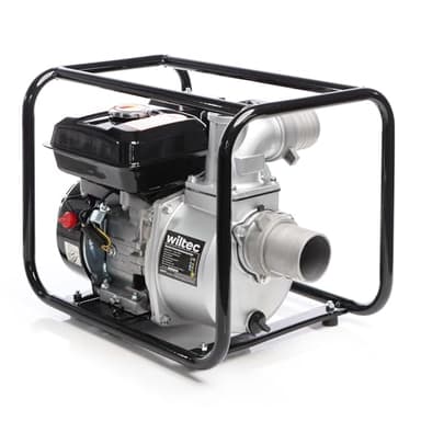 Wiltec Pompe d’essence pour eaux usées Pompe à eau de 4kW 48000l/h Pompe de jardin Raccord 80mm (3")