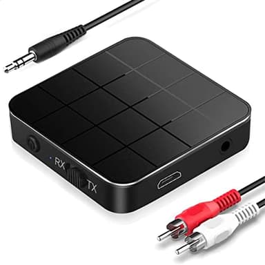 Strex Transmetteur Bluetooth & Récepteur 2 en 1 - BT 5.0-3.5MM AUX/RCA - Émetteur Bluetooth - Récepteur Bluetooth - Transmetteur Bluetooth - Récepteur Bluetooth