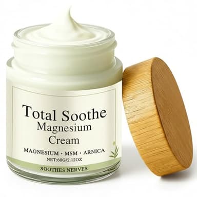 Crème de magnésium Total Relief pour les genoux crème de magnésium apaisante et nutritive pour les pieds absorption rapide et non grasse prend soin des muscles