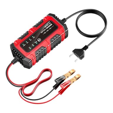 Chargeur Et Mainteneur De Batterie, 1.5 A 6 V/12 V Chargeur Batterie Lithium Polyvalent - EU Protection Surcharge & Compensation Thermique | Mainteneur Automatique pour Voiture, Camion, Moto