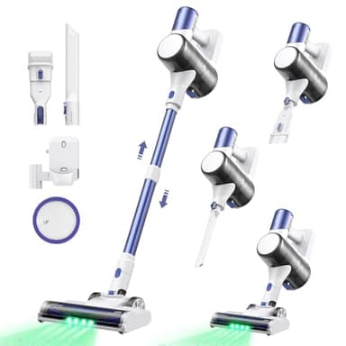 Ultenic U10 Ultra Aspirateur Balai sans Fil, 40kPa/40min Autonomie, Design Autoportant, Technologie GreenEye, Brosse Anti-Emmêlement, Léger et Efficace pour Sols Durs, Tapis et Poils d'animaux