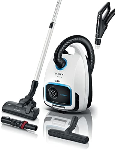 Bosch Electroménager - BGB6SIL1 - Série 6, Aspirateur traineau 12 mètres avec Sac 4L - ProSilence Niveau sonore 66 DB - 700 W - Blanc