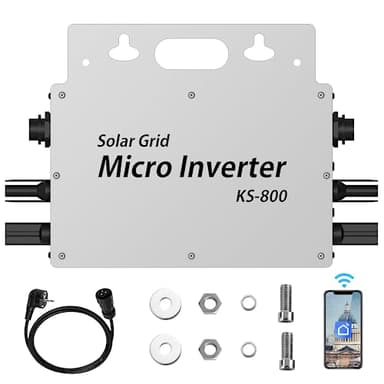 Puissance de balcon 800 W - Onduleur 800 W - Étanche IP65 - PV - Avec application Wi-Fi pour centrale électrique de balcon - Micro onduleur pour 2 panneaux solaires