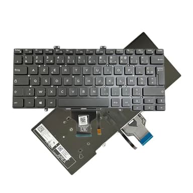 HSSDTECH Clavier rétro-éclairé FR (Français) pour dell Latitude7400 3400 5400 7410 5401 5411 Disposition Clavier portable (rétroéclairé)