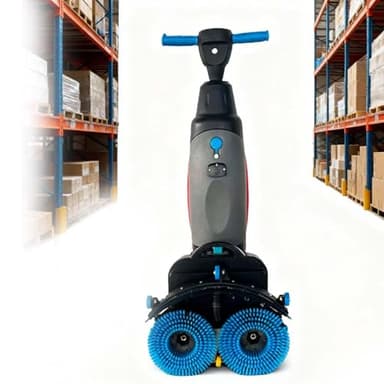 LMYYDES Autolaveuse compacte Professionnelle avec réservoirs séparés de 4 L et 6 L, brosses de Nettoyage motorisées de 45 cm (18 Pouces), sans Fil et alimentée par Batterie 36 V. B