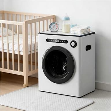 Petit Sèche-Linge, Lave-Linge Séchant Compact, Capacité De 4 Kg, Tambour En Acier Inoxydable À Chargement Frontal,Convient Au Séchage Des Vêtements De Bébé/Sous-Vêtements/Petits Articles. Black