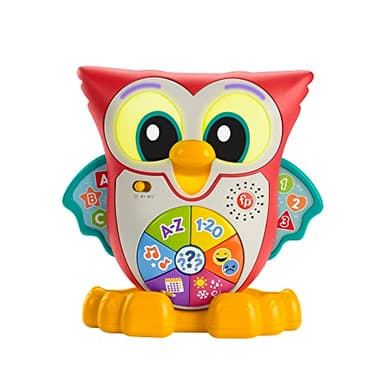Fisher-Price Jouet Linkimals Élisabeth la Chouette Interactive, Jouet 18 Mois Fille et Garçon|Robot D'éveil 4 en 1 avec Lumières Multicolores, Chansons, Phrases et Mélodies | Version Française HJM69