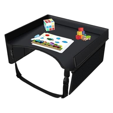 Générique Tablette De Voyage Pour Siège Auto - Plateau De Voyage Routier Pour Siège Auto Enfant - Bureau Repliable Sur Les Genoux Avec Sangles Réglables Pour Activités Extérieures Et En Voiture
