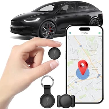 Traceur GPS Voiture, Tracker GPS Voiture Magnétique, Traceur Enfant Caché, Traceur sans Abonnement, APP Find Tag, Compatible avec iOS et Android, Adapté aux Véhicules, Animaux et Bagages - Noir