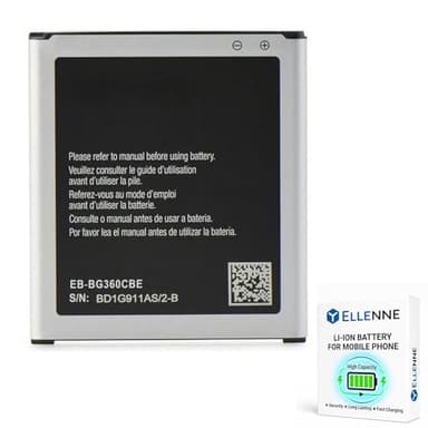 ELLENNE - Batterie pour Samsung Galaxy Core Prime EB-BG360CBC 2000 mAh