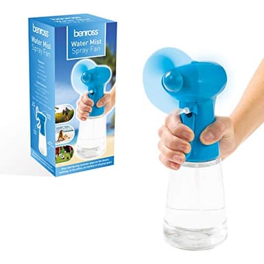 BENROSS Ventilateur brumisateur portable à piles - Idéal pour vacances, sport, bureau, jardin - 400 ml, 40239