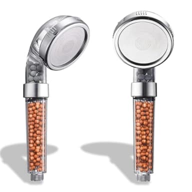 PARENCE.- Pommeau de Douche avec Filtre et Ionisation - Pomme de Douche à Effet Pluie Relaxant - Douchette Universelle à filtre/Monofonction 21x6
