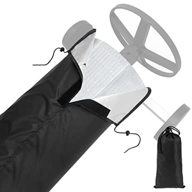 Couverture Enrouleur Bâche Piscine Tissu Oxford 210D Pliable et Lavable Fixe 490 x 96/550 x 96cm Enrouleur Bache Piscine Couverture pour Protéger la Couverture Solaire(490 x 96cm)