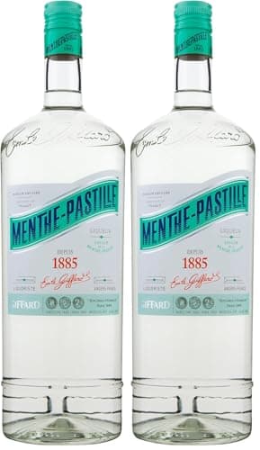 Giffard - Menthe-Pastille Liqueur - Recette Française - Fraîche et Désaltérante - 1,5 Litre (Lot de 2)