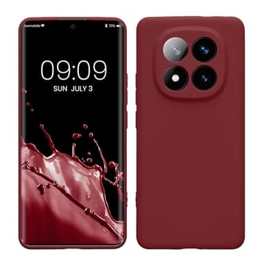 kwmobile Housse Compatible avec Xiaomi Redmi Note 14 Pro+ 5G / Redmi Note 14 Pro Plus 5G Coque - Housse de téléphone en TPU avec Protection Appareil Photo - Bordeaux Violet