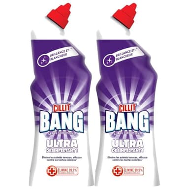 Cillit Bang Gel WC Nettoyant Surpuissant Javel - Lot de 2 x 750 ml