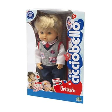 Cicciobello Giochi Preziosi British 30 Cm Robe avec Robes De Collège Anglais avec Patches pour Personnaliser, pour Les Enfants De 2 Ans