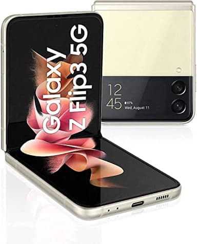 Samsung Galaxy Z Flip3 5G 128 Go Version Française, smartphone Android pliable, débloqué, Ecouteurs inclus, crème