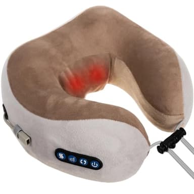 Coussin Massage Chauffant Shiatsu LUNO Welfare, Vibrant Bidirectionnel, Rechargeable USB, Compression Thermique, Soulagement Nuque Épaules Dos, Portable Maison Bureau Voiture, Relaxation Musculaire