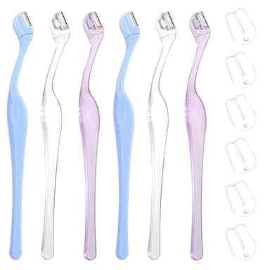 Quilax Lot de 6 rasoirs à sourcils - Plusieurs rasoirs pour le visage et les sourcils - Pour le visage, le corps, les sourcils - Pour les débutants, les débutants - Prise précise dans les coins