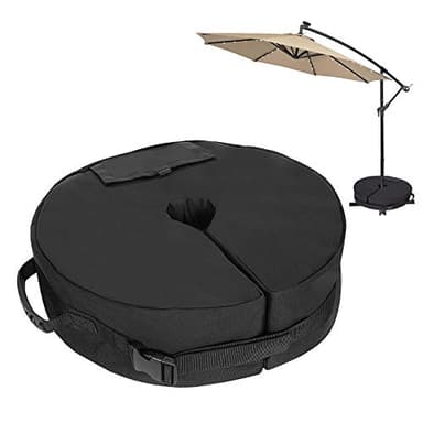 Brislut Sac de poids pour base et parasol – jusqu'à 40 kg, poids robuste pour parasol banane, support croix, sacs de sable supplémentaires