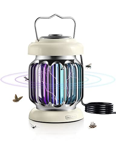 GeckoMan Spectre Hybride Interrupteur Etanche Lampe Anti Moustique Exterieur et Interieur Lampe Anti Mouche Tue Mouche Electrique Attrape Mouche Piege a Mouche Appareil Anti Guepe Moucherons Insectes