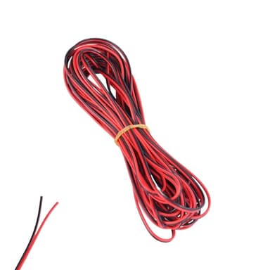 10 Mètres Câble électrique 22AWG(0.32mm²) 2 Fils Rouge et Noir en Cuivre étamé, CâBle Flexible Double Isolation PVC pour Bandes LED, Fil Electrique en PVC à 2 Conducteurs, Appareils électroméNagers