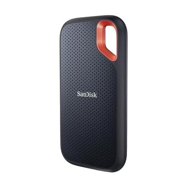 SanDisk Extreme Portable SSD 1To Disque SSD Externe, jusqu'à 1050 Mo/s en lecture, 1000 Mo/s en écriture, USB-C, Résistance à la poussière et à l'eau classée IP65, NVMe SSD, Mousqueton pratique, Noir