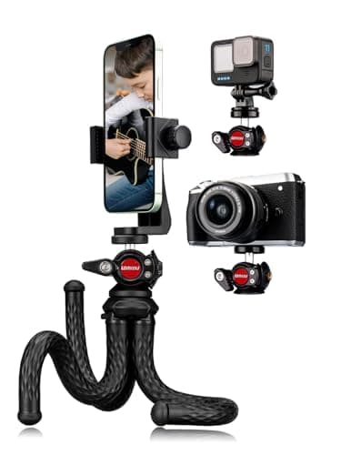 Lammcou Trépied Smartphone Flexible Mini Trepied Appareil Photo Go Pro Gorilla Octopus Trepieds Reflex Portable Voyage pour Vlogging Caméra DSLR Mini Tripod